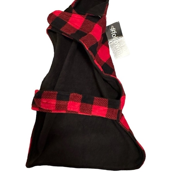 Follow Me red black fleece new with tags Large dog coat Buffalo plaid - Picture 2 of 4